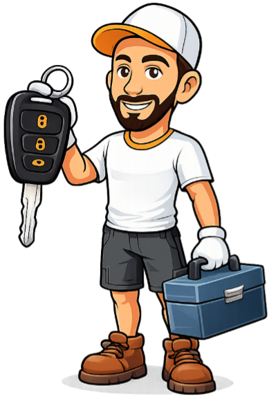 Mascotte Clef Auto Liège - Expert serrurerie automobile